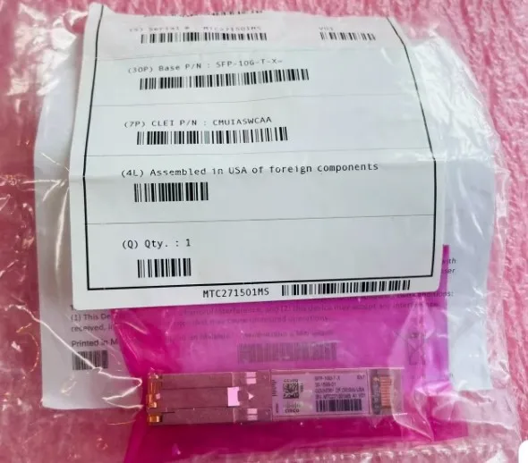 Модуль 10GBASE-T SFP+ для оптического трансивера CAT6A используемого оптоволоконного