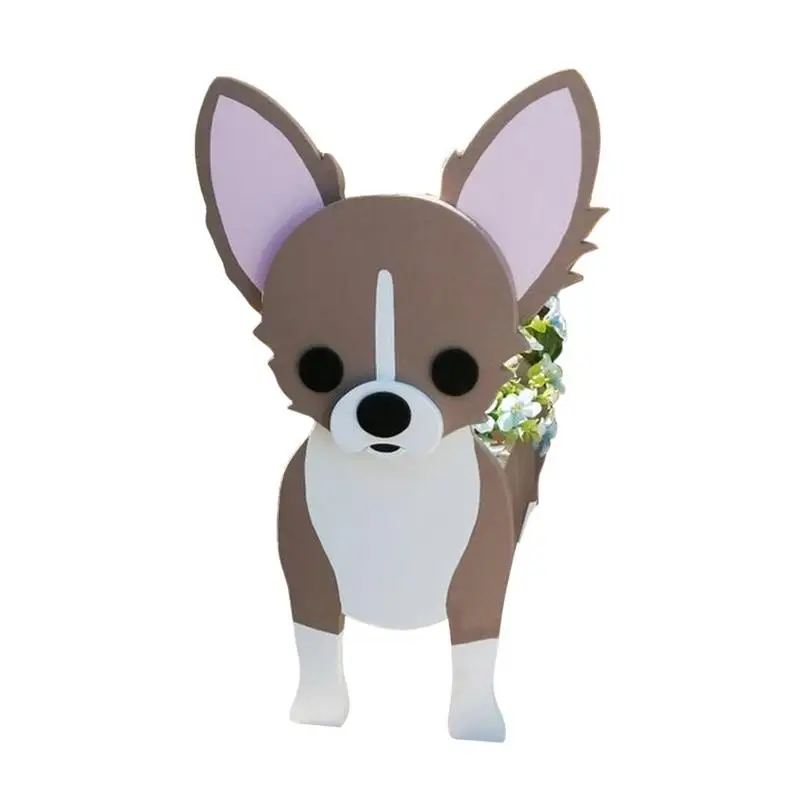 

Garden Dog Shape Flower Pot Flower Planter Puppy Plant Container Cute Dog Shape Cactus Container PVC Planter Garden Decoration