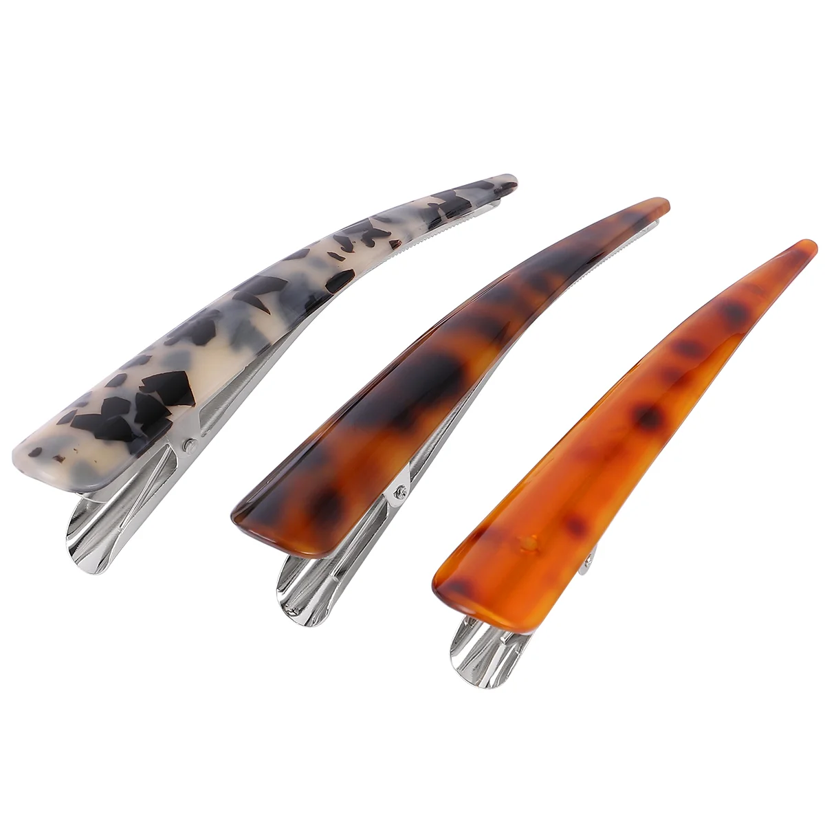 

Hair Clips Alligator Duckbill Clip Acrylic Largepins Styling Thick Teeth Duck Barrettes Metal Vintage Clamps Women Crocodile