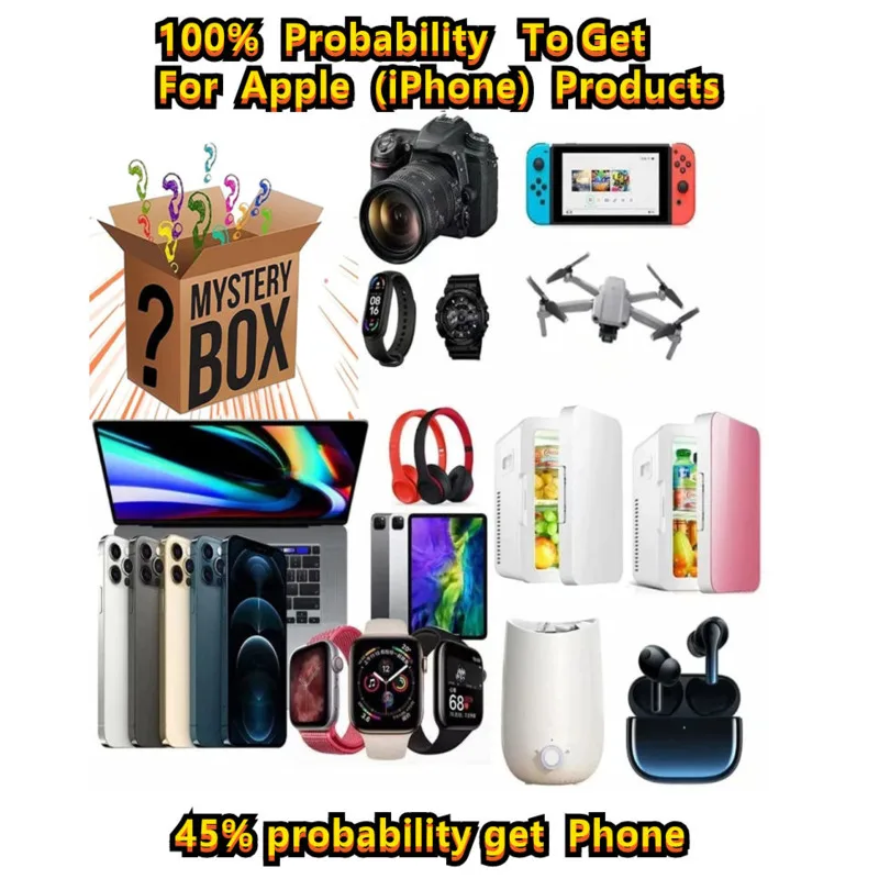 

2022 Most Popular New Lucky Mystery Box 100 Surprise High-quality Gift More Precious Item Electronic Products Waiting for You!
