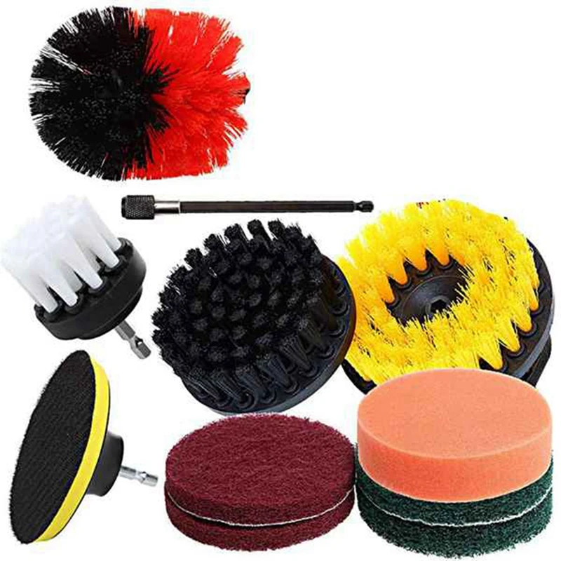 

11Pcs Drill Brush Cleaner Kit Power Scrubber For Cleaning Bathroom Bathtub Cleaning Brushes,Drill Is Not Included
