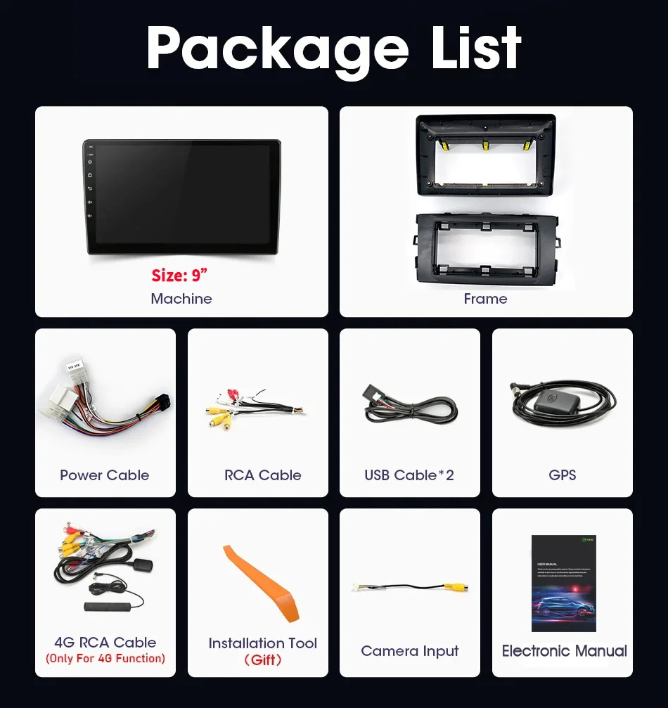 Автомобильный радиоприемник мультимедийное видео для Toyota Auris E150 2006-2012 Android 14 4G