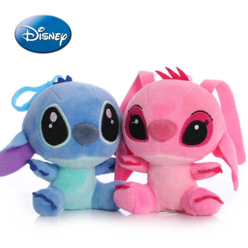 

Genuine Disney 14cm Lilo & Stitch Pink Blue Couple Plush Models Cute Doll Stuffed Anime Pendant Children Toys Kid Birthday Gifts