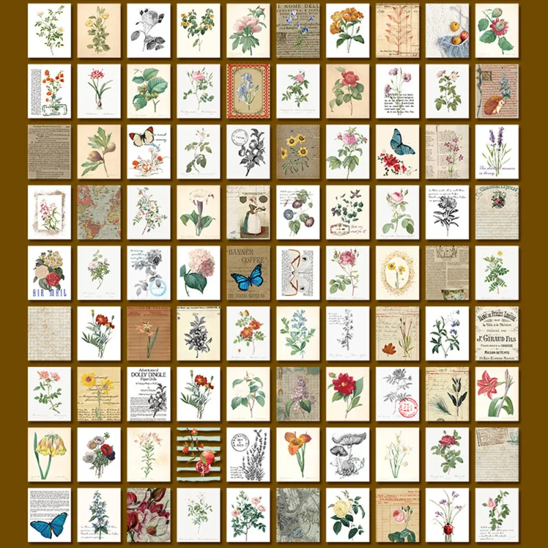 

400Sheet/pack Retro Background Material Paper Hand Account Craft DIY Journal Notebook Scrapbooking Decorative