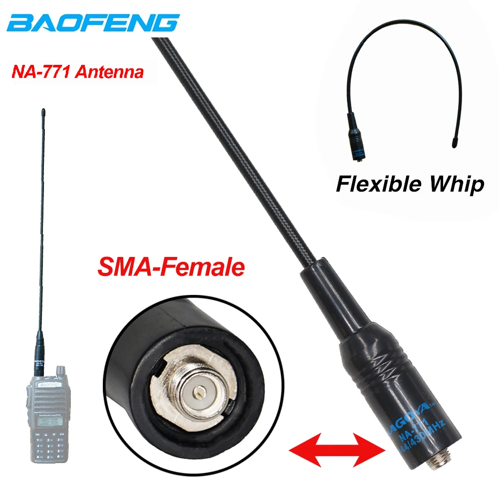 

Baofeng NA-771 SMA-Женская Двухдиапазонная рация антенна для UV5R