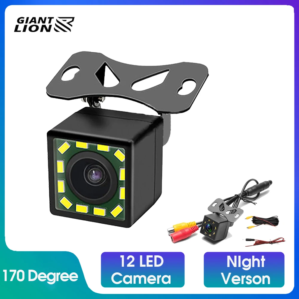 

Широкоугольная Автомобильная камера заднего вида, HD, светодиодный, ночное видение, парковочная камера, видеокамера заднего вида, Автомобил...