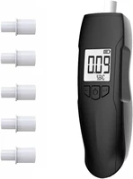 digital display breathalyzer alcohol tester at200 portable breathalyzer led display quick tester 5 mouthpieces accuracy