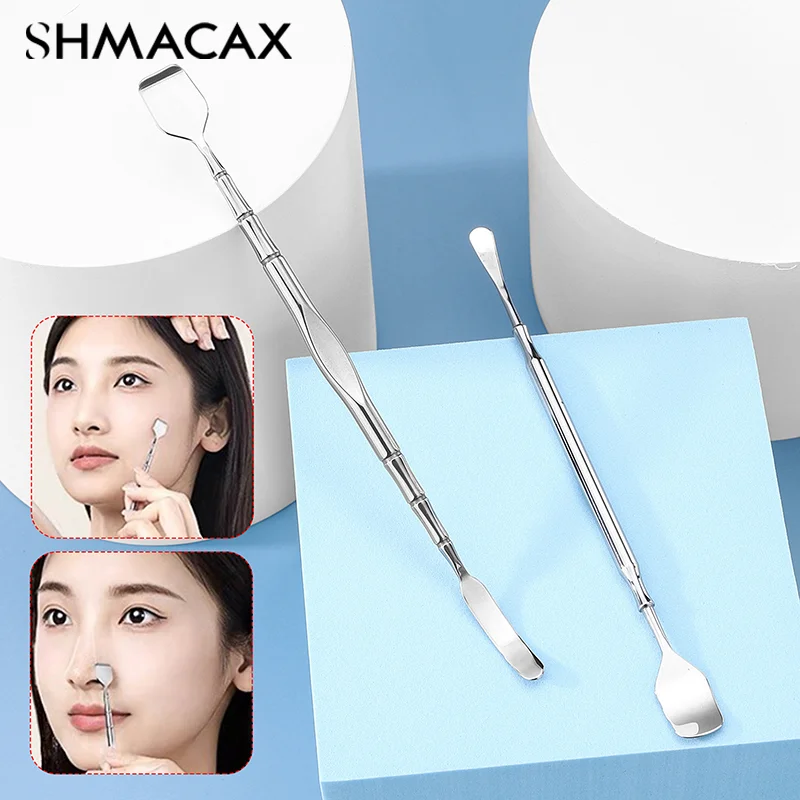 Двустороннее средство для удаления черных точек шпатель носа очистки пор