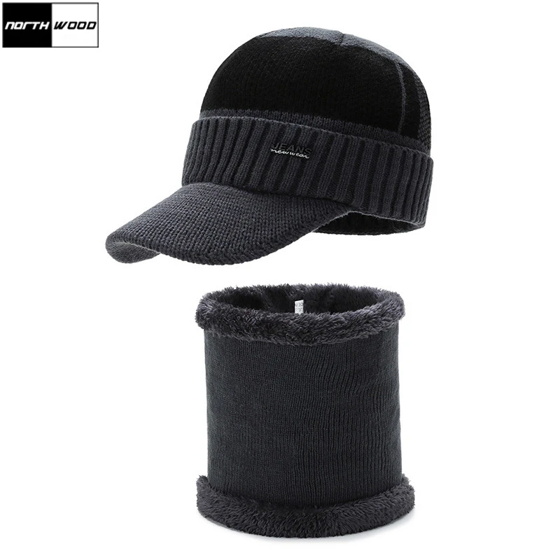 

NORTHWOOD Men's Winter Hat Balaclava Cap Windproof Women Knitted Scarf Hat Neck Gaiter Outdoor Ski Mask Beanie Hats Headwear