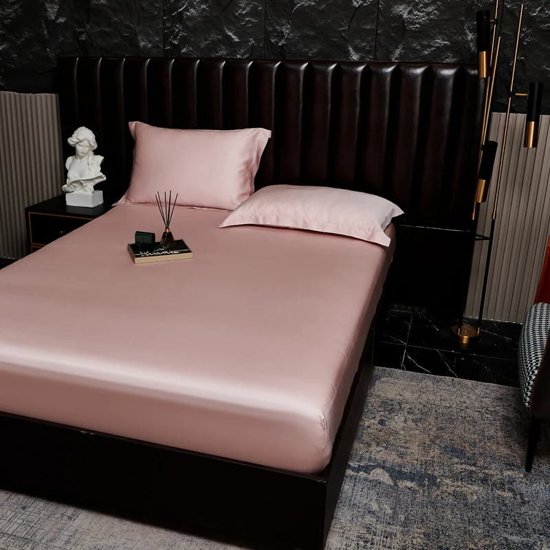 

1 шт. атласная шелковая простыня 100% Lyocell шелковая глубокая 30 см наматрасник с четырьмя углами с резинкой простыня