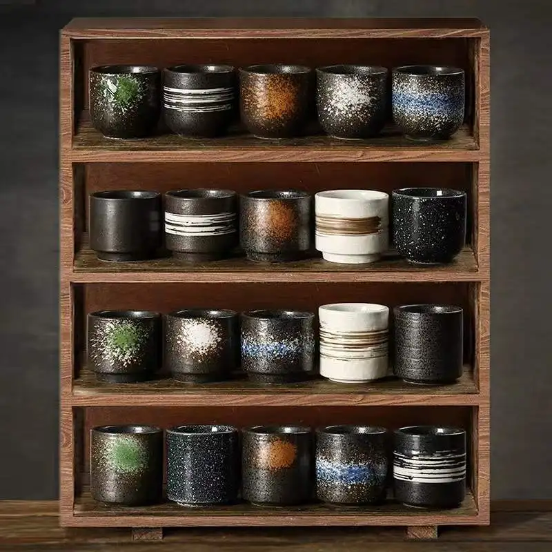 

200ml Japanese Style Teacup Water Cup Stoneware Ceramic Hand-painted Kungfu Teacup Coffee Milk Cup