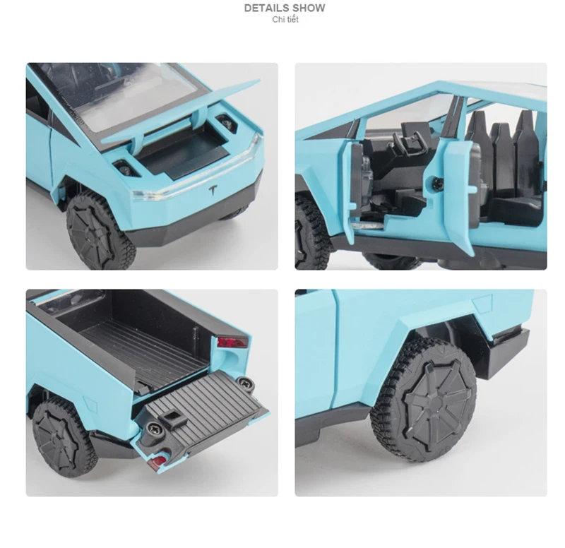 Модель автомобиля Tesla Cybertruck из сплава в масштабе 1:32 литые автомобили игрушечные