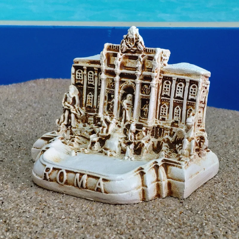 

Fashion Rome Trevi Fountain Church Italy Rome souvenir resin decoration