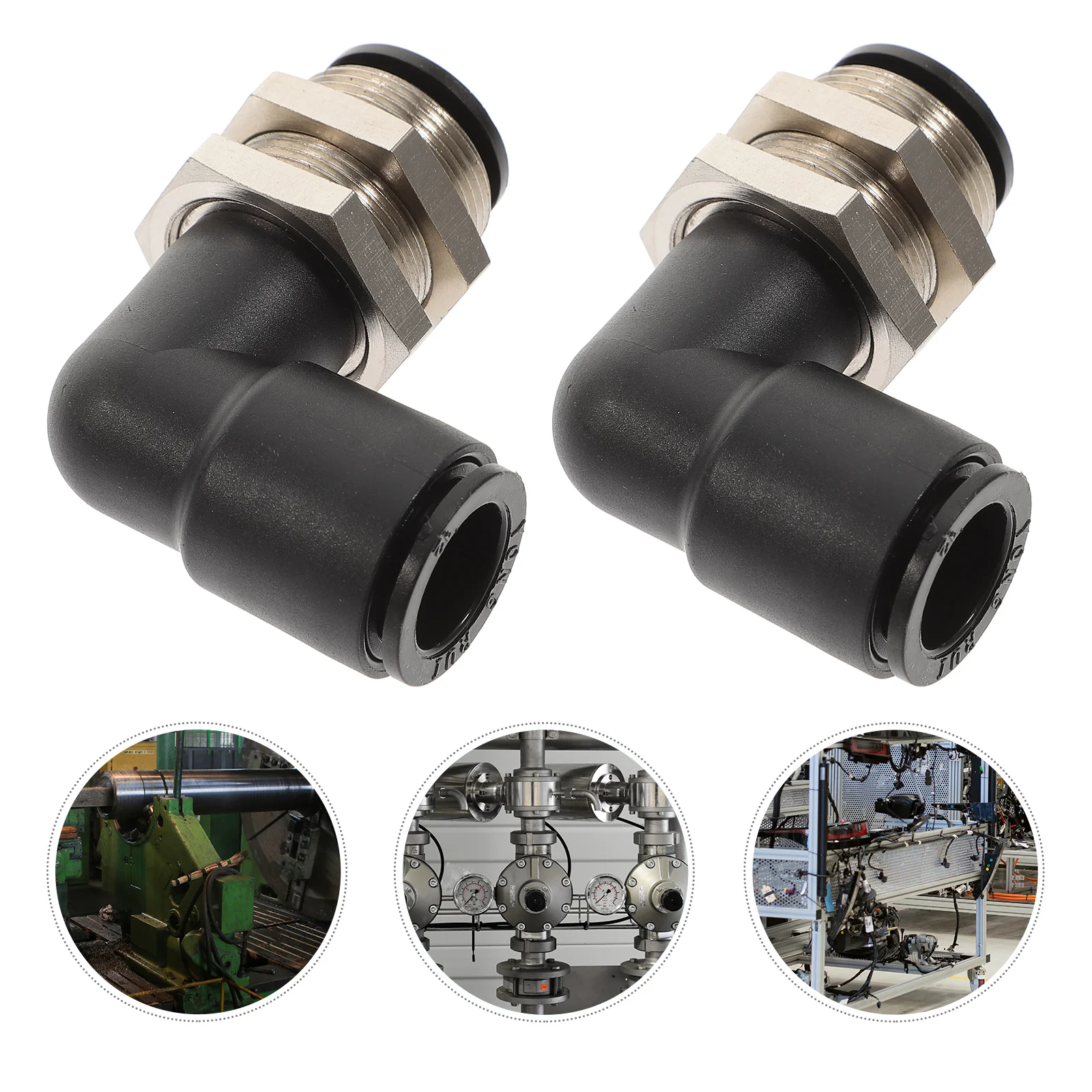 

2pcs Bulkhead Fitting Copper Quick Connect Air Hose Fitting Connector