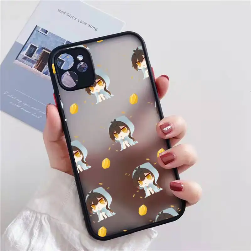 Популярный чехол для телефона с популярной игрой Genshin Impact Матовый Прозрачный iphone
