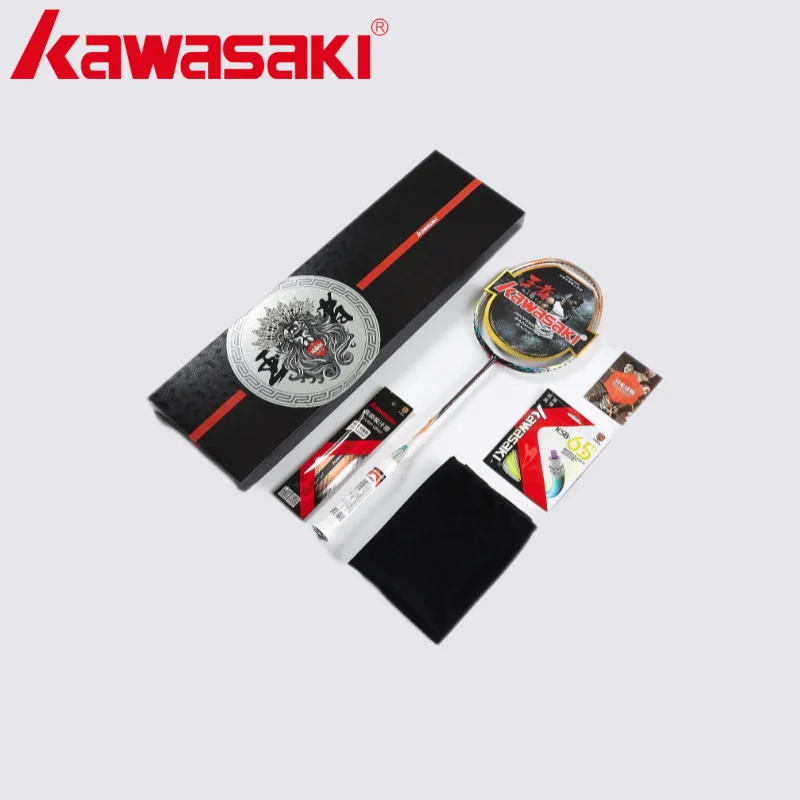 Kawasaki Badminton Racket Attack Type Racket T Head Fullerene Carbon Fiber Racquet For professional Players  King K8 Ⅱ