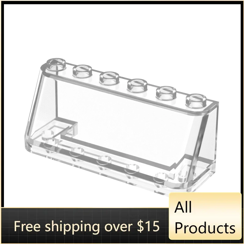 Высокотехнологичная сборка частиц 4176 2x6x2 Наклонный стеклянный кирпич набор