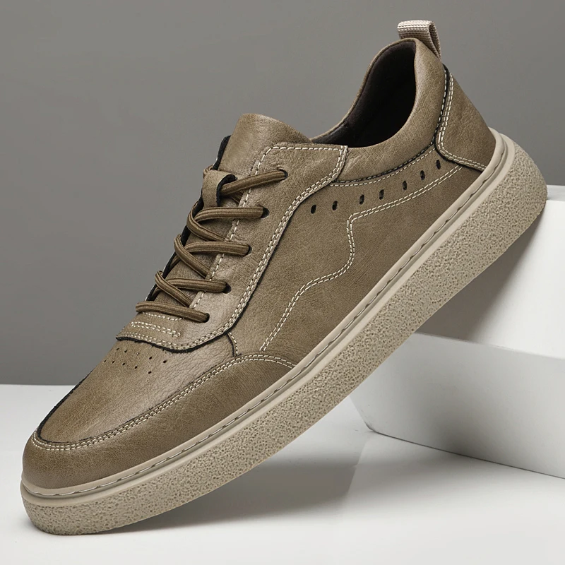 

Genuine Leather Men's Shoes New Breathable Outdoor Oxford Shoes Comfortable Men Sneakers Italian Handmade Designer Casual Shoes