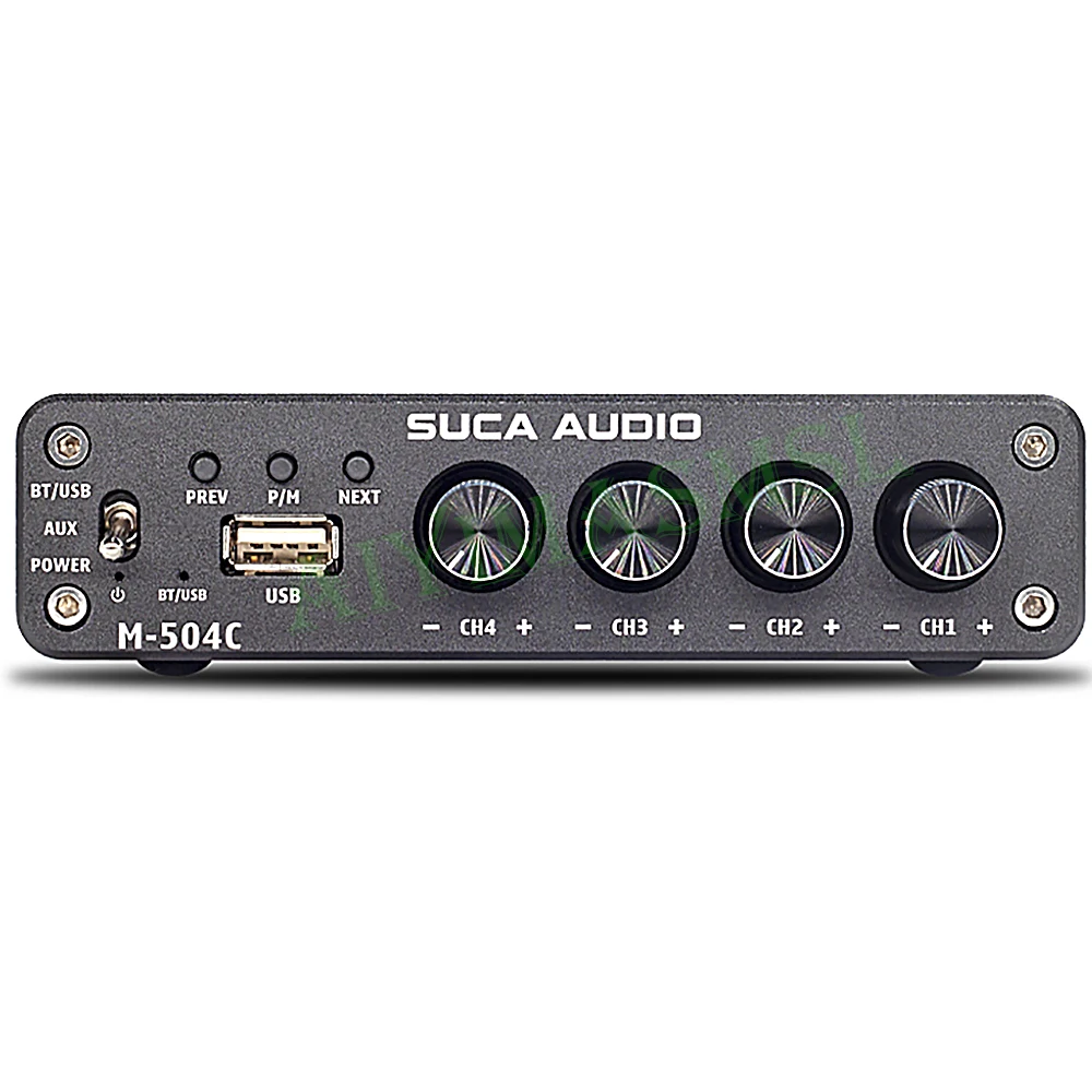 AIYIMA SMSL Bluetooth 5,0 каналов 4,0 U дисковый усилитель мощности Hi-Fi сбалансированный усилитель звука 50Wx4