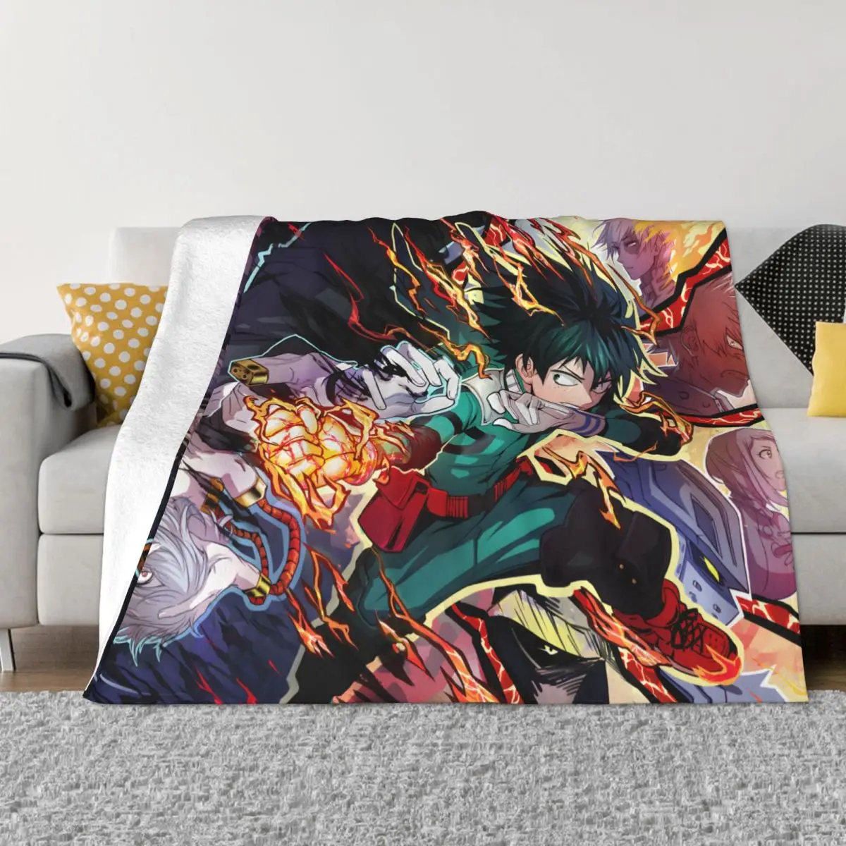 

My Hero Academia Blanket Flannel Cozy Soft FLeece Bedspread