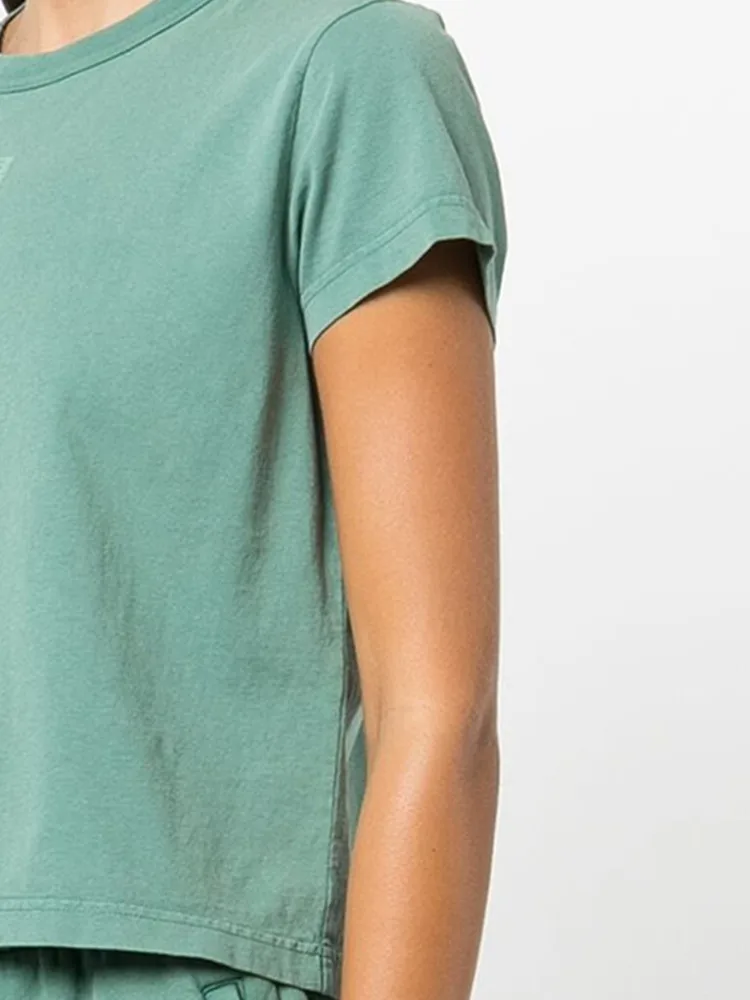 

Letter Printed Women Solid Color Cotton T-shirt Loose Casual Top Simple Short Sleeve O-neck Tee for Ladies 2022 Summer new