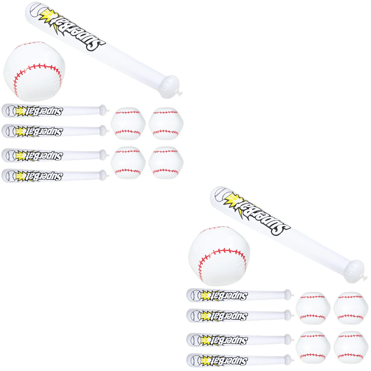 

2 Sets Baseball And Bat Pool Party Favor Home Decor
