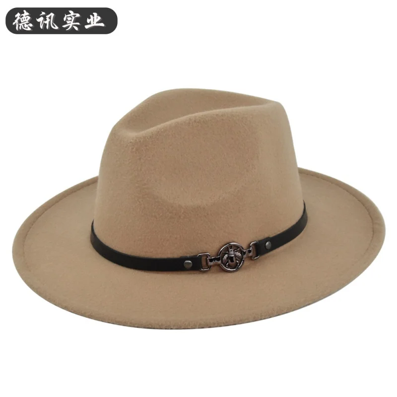 

Retro Fedora Hat Bee Accessories Woolen Hat Cowboy Hat Retro Wool-Like Felt Hat Flat Eaves Cap Bf152