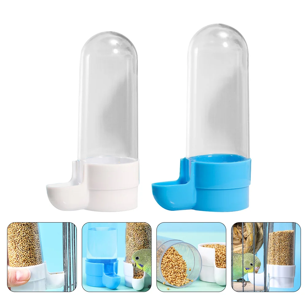 2Pcs Parrot Feeder Fountain Drink Bowl Bird Cage Accessory for Bird Parrot