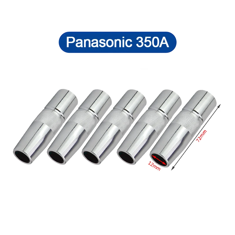 

5 шт., 350A, защитная насадка для сварочной горелки, толстая проводящая насадка из чистой меди Panasonic 200A 350A 500A, сварочные аксессуары MIG