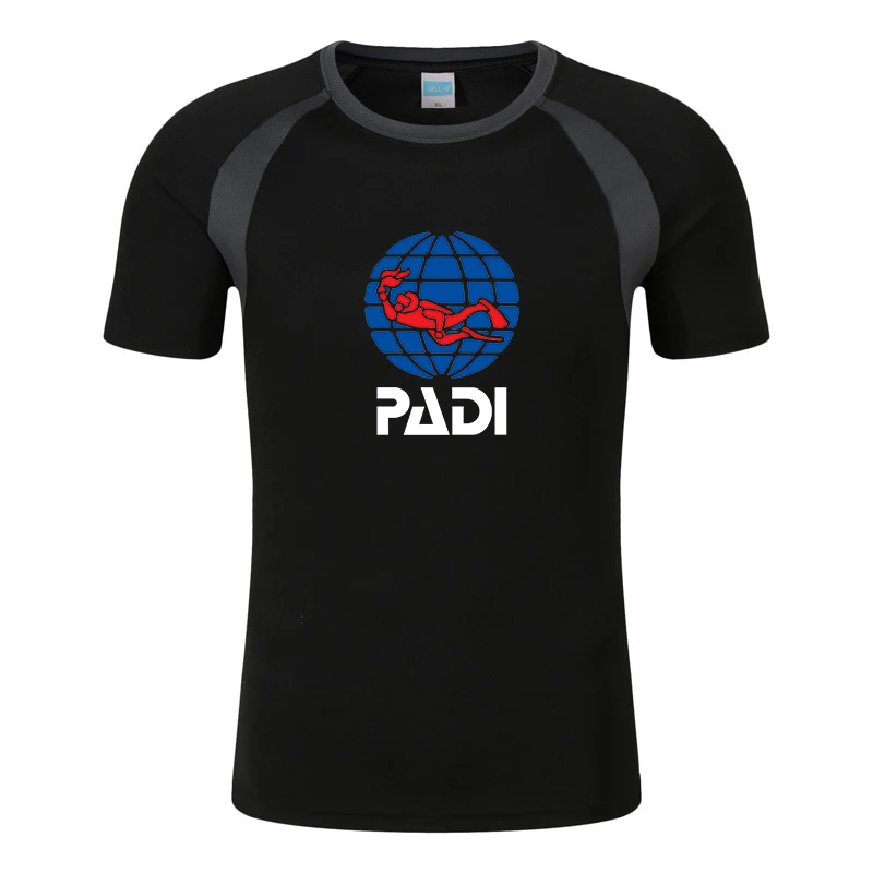 

Мужская футболка-поло с принтом акваланга и логотипом Padi, Классическая однотонная Удобная футболка с надписью, 8 цветов, 2022