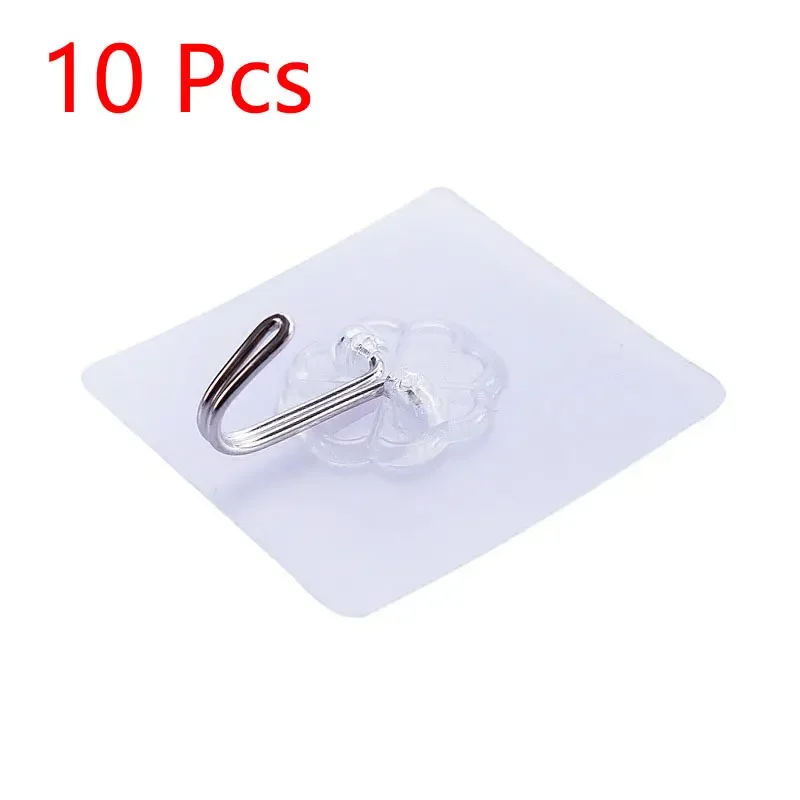 

Прозрачные самоклеящиеся крючки из ПВХ, 10 штук