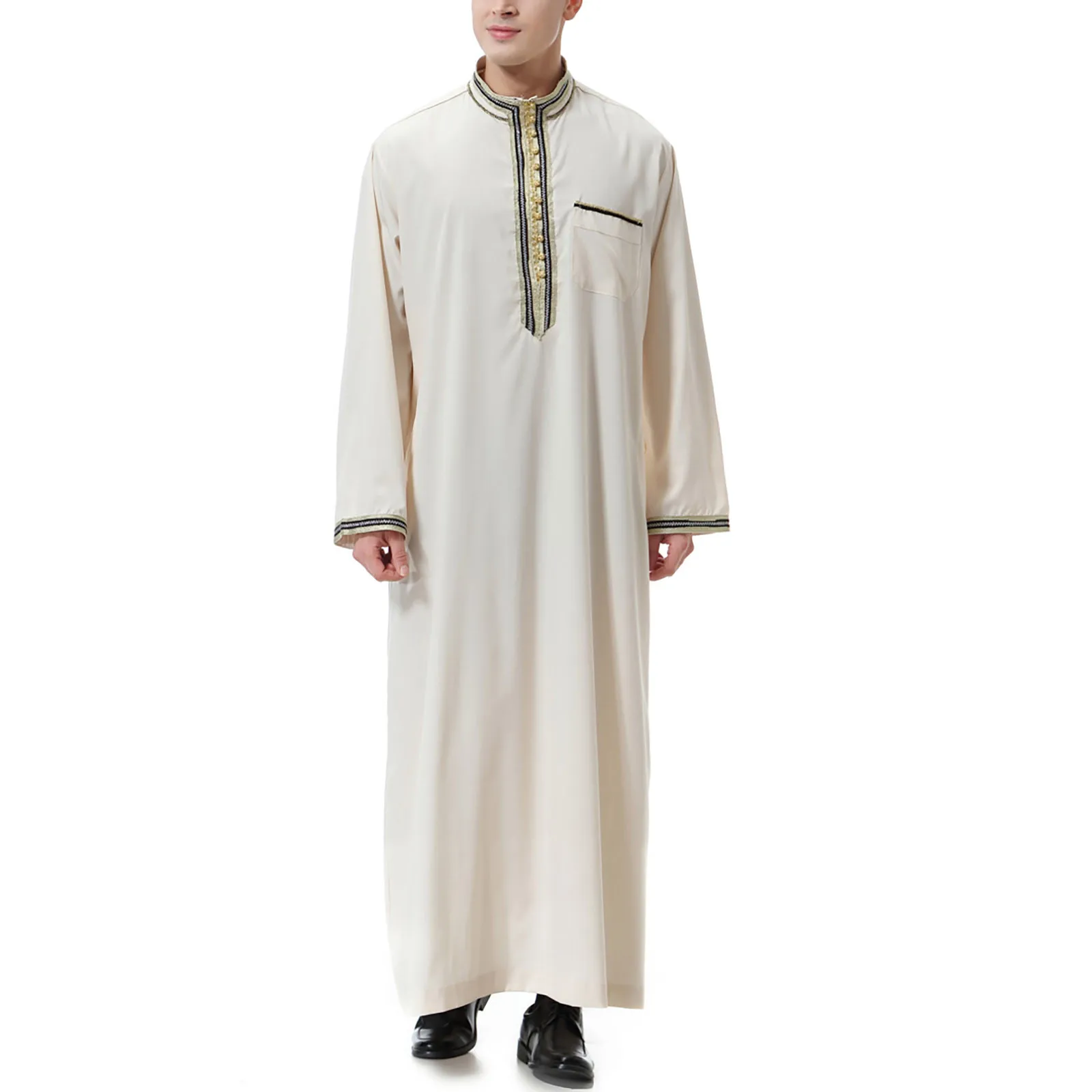

Muslim islamic Clothing Men Jubba Thobe Print Kimono Long Robe Saudi Musulman Wear Abaya Caftan Islam Dubai Arab Dressing#g3