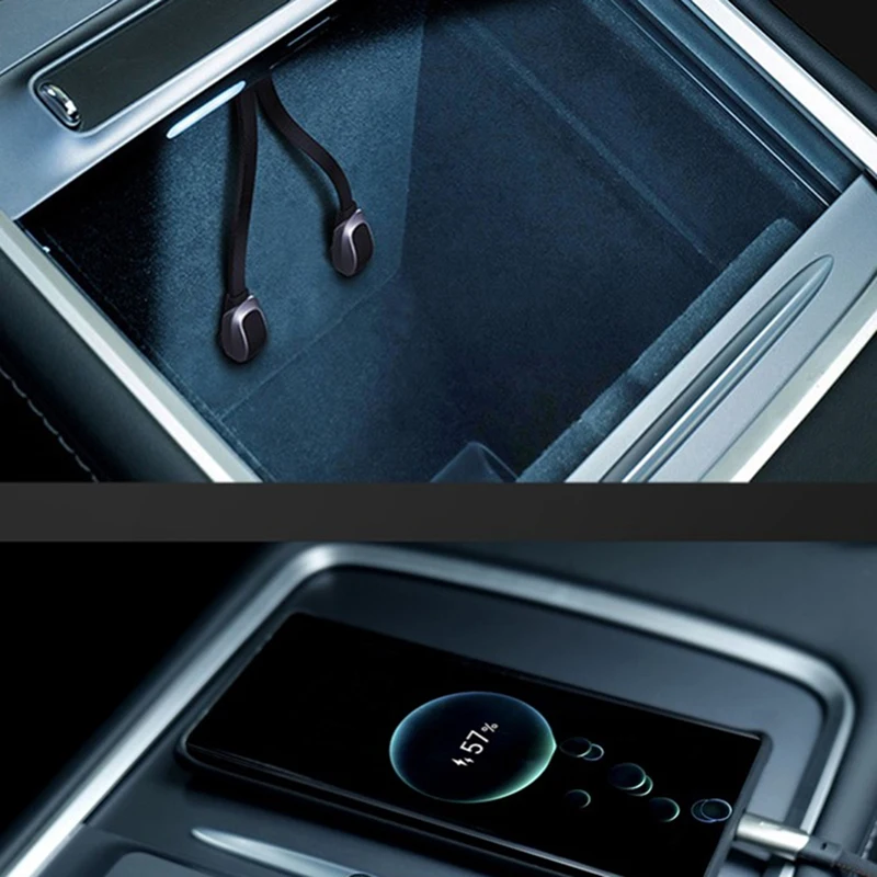 Быстрое зарядное устройство для Tesla Model 3/Y 2021-2022 интеллектуальная док-станция USB