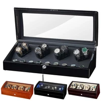 89 slots automatic watch winder box wood watch winding winder storage box collection display case import motor led light