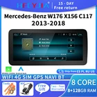 Автомобильное мультимедийное стерео-устройство с сенсорным IPS-экраном 10,25 дюйма для Mercedes-Benz A CLA GLA W176 W117 X156 BT NAVI GPS 4G WIFI