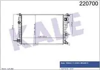 

0559021AB for engine radiator FLUENCE K9K 1.5dci (630 × 26)/(1)/(1 SIRA ALB system)