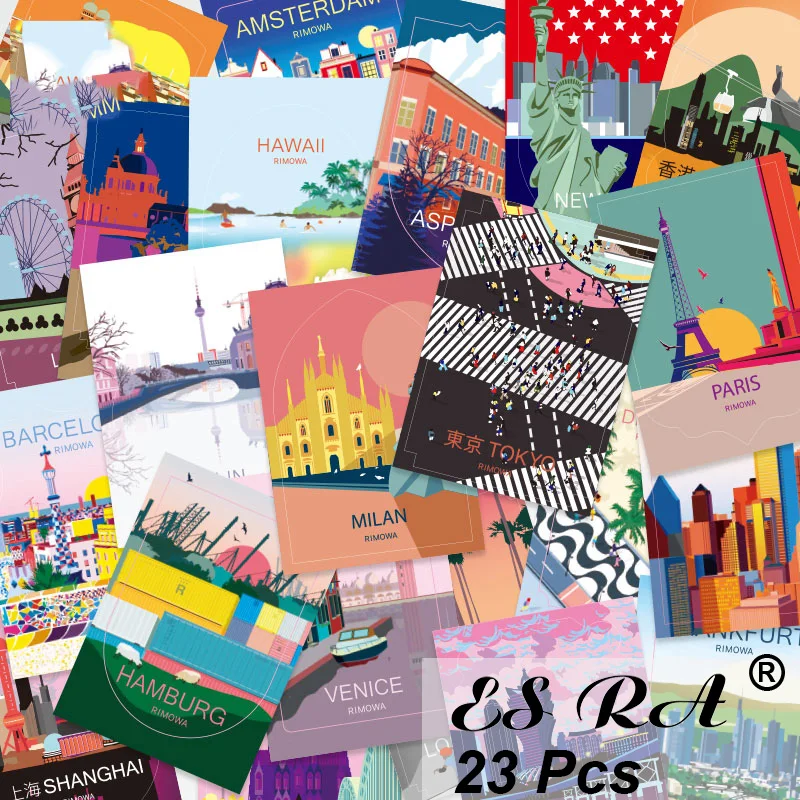 23 шт., декоративные водонепроницаемые наклейки для чемодана 23 шт., декоративные водонепроницаемые наклейки для чемодана