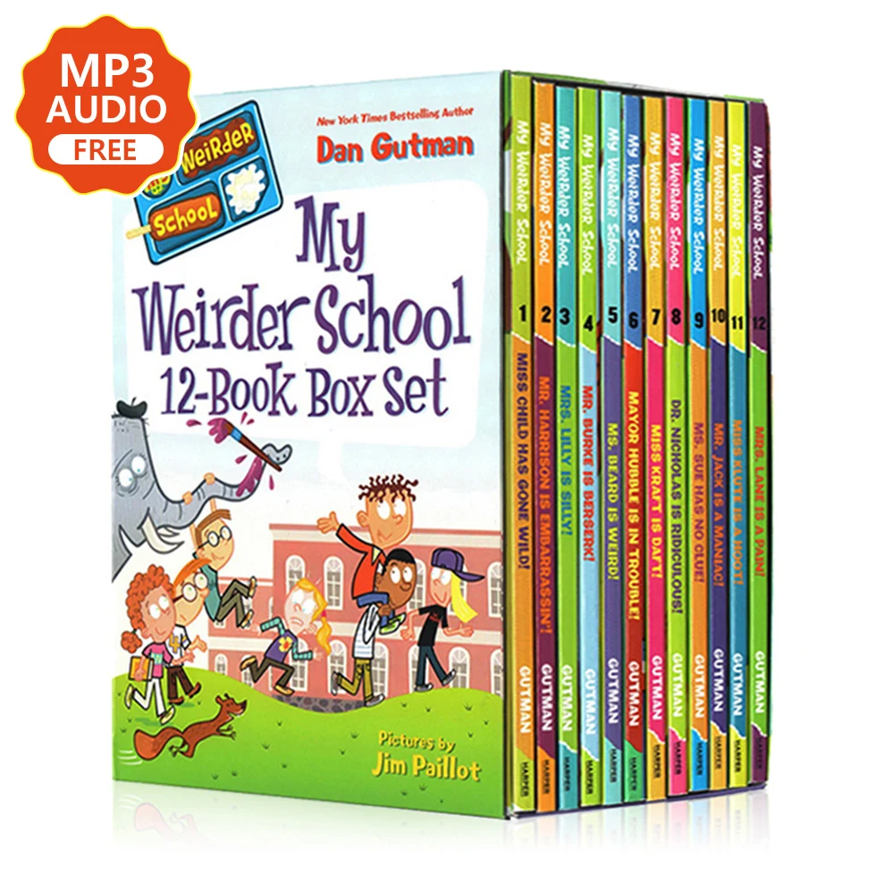 My Weird School Daze 12 Books Box Set  English Books for Children Kids Story Comic Book In English Language Educational Toys