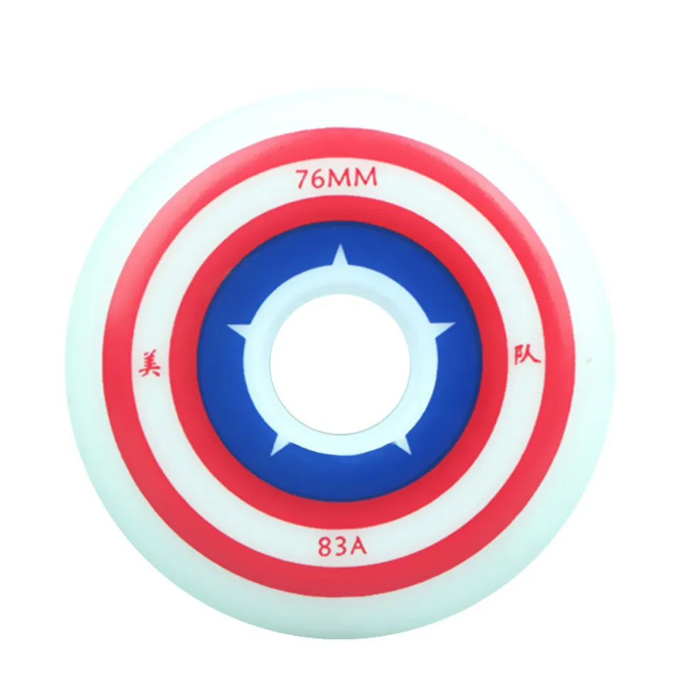 

83A Captain колеса для роликовых коньков 80 76 72 мм ролики для Slalom Street Road Racing скользящие FSK Бесплатные скейтборды для взрослых и детей
