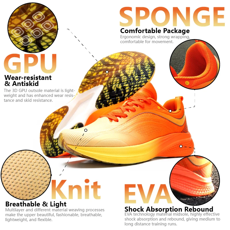 2023 Baasploa Men Running Shoes Mesh Breathable Professional Sport Shoes for Men Lightweight Non-Slip Athletic Training Sneakers