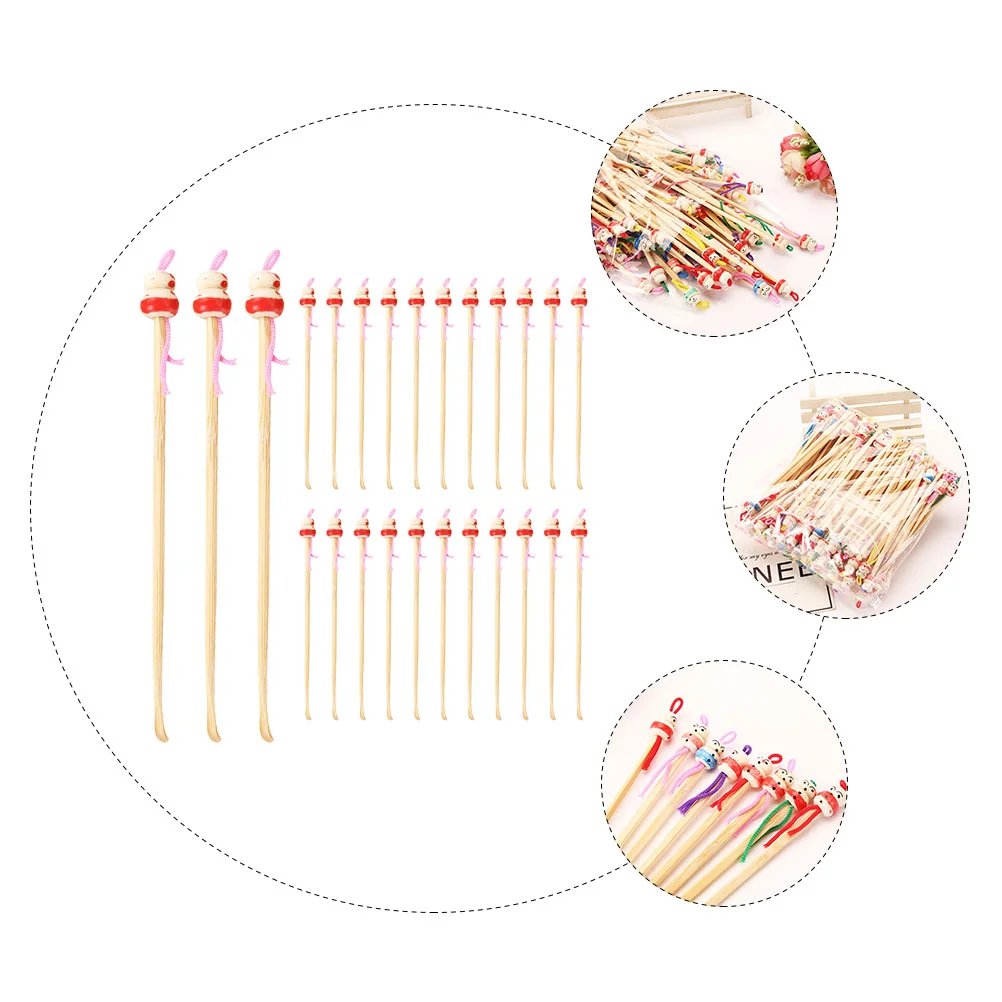 100 шт. бамбуковая ложка для ушей подвесные чистящие средства инструмент удаления