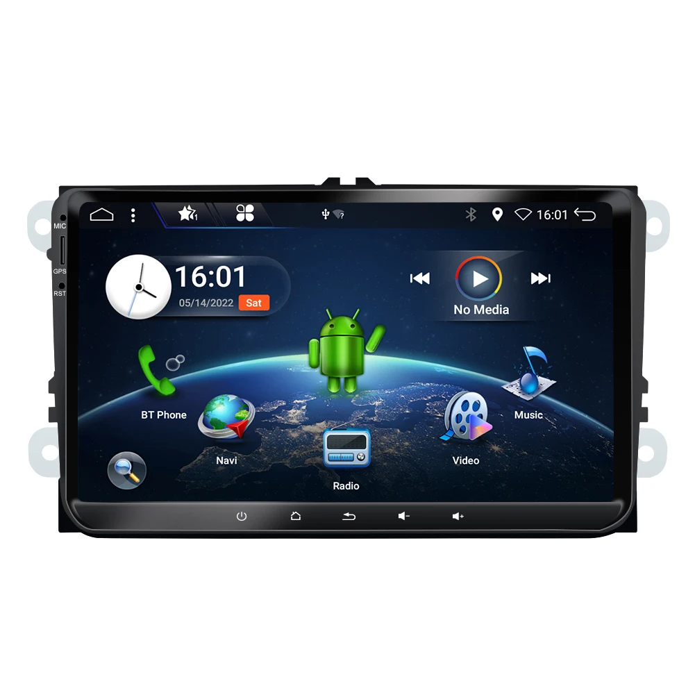 

9inch 1 Din Autoradio Car Stereo Multimedia PlayerAndroid 12 For Volkswagen/Golf/Passat/b7/b6 GPS Auto DSP PX6 System