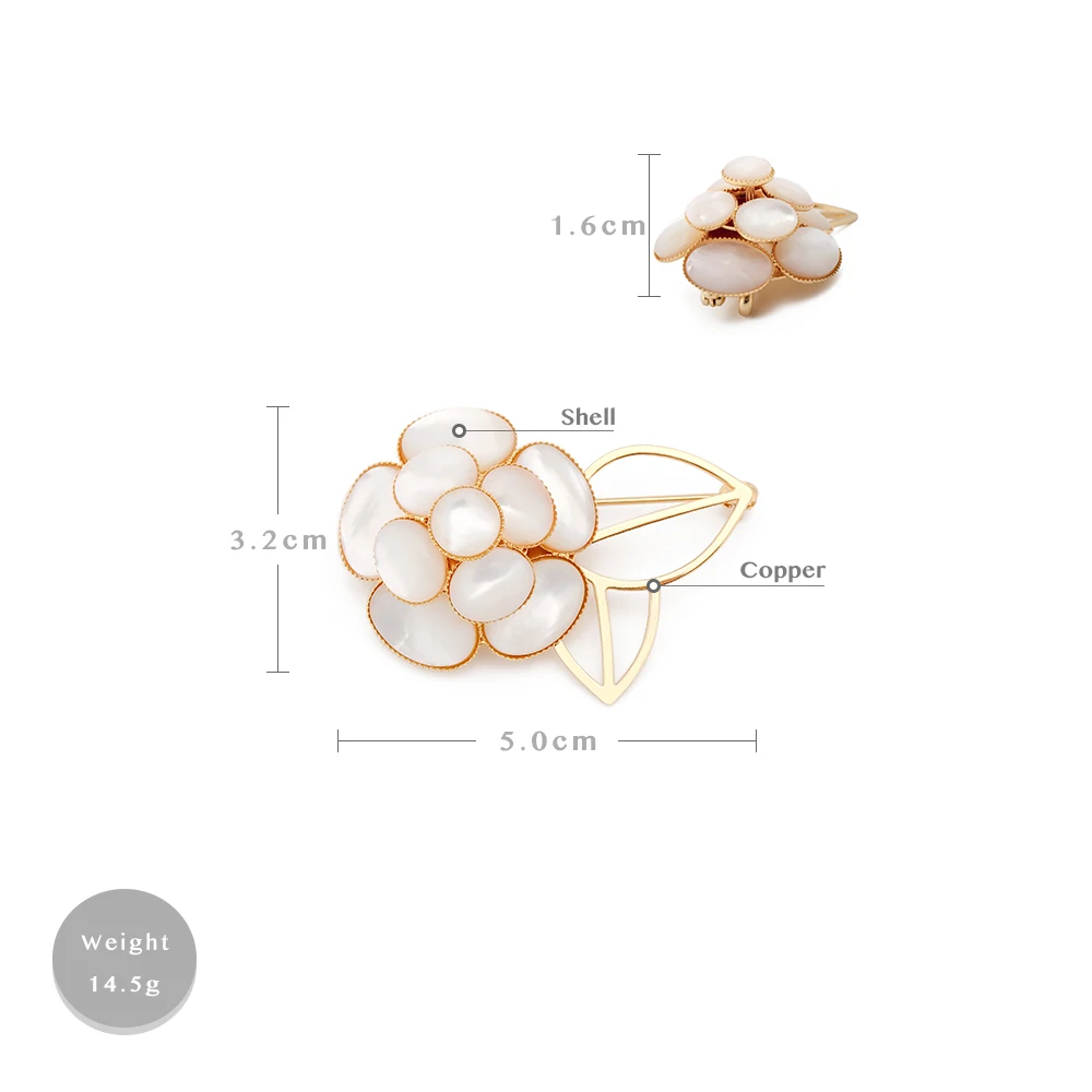 Женская трехмерная брошь в виде камелии с имитацией кошачий глаз