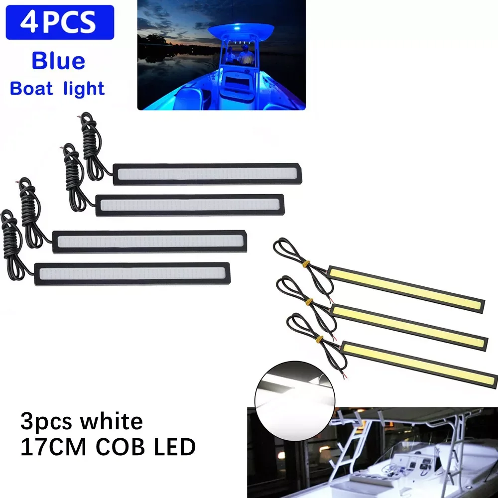 

Marine Grade Large Super Bright 12 Volt Cool White Blue LED Courtesy Lights Cabin Deck Courtesy Light Stern Transom Lights