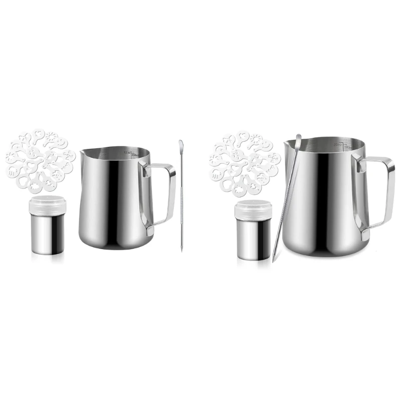 

Stainless Steel Coffee Pitcher Espresso Milk Frothing Jug Barista Craft Coffee Latte Milk Frothing Jug Cream Frother Cup 95AC