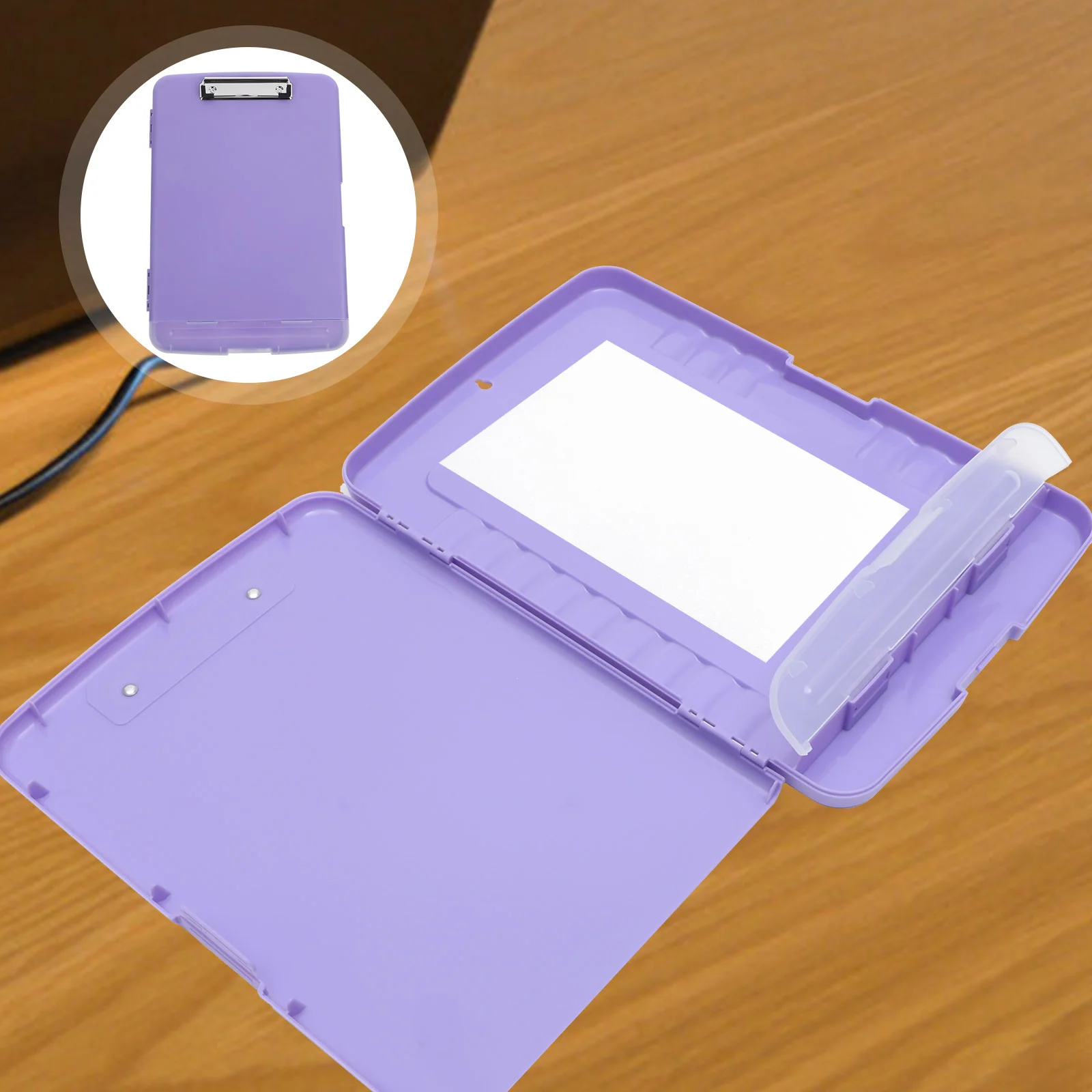 

Desktop Organizer A4 File Project Case Kraft Paper Document Nursing Clipboard Pp Storage Organizers Supply Magazine Holder