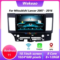 wekeao10 1 inch android 11 car radio for mitsubishi lancer 2007 2016 autoradio with bluetooth player gps navigation carplay 4g