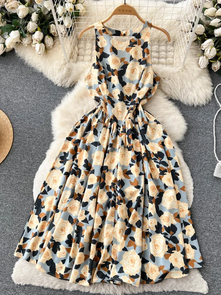 Sweet Memory летнее элегантное женское платье длиной до колена с круглым вырезом и