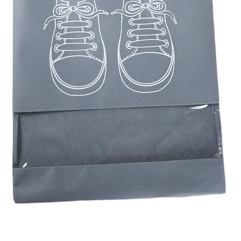 32cm*44cm  Non-woven Shoes Bag Waterproof Dustproof Travel Bag Portable Tote Drawstring Bag For Shoes Storage Shoes Organizer images - 6