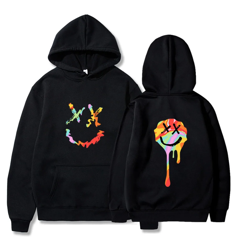 

2023 New Printed Smile Sweatshirt Streetwear Men And Women Spring And Autumn Casual Men's Pocket Hoodie S-XXXL